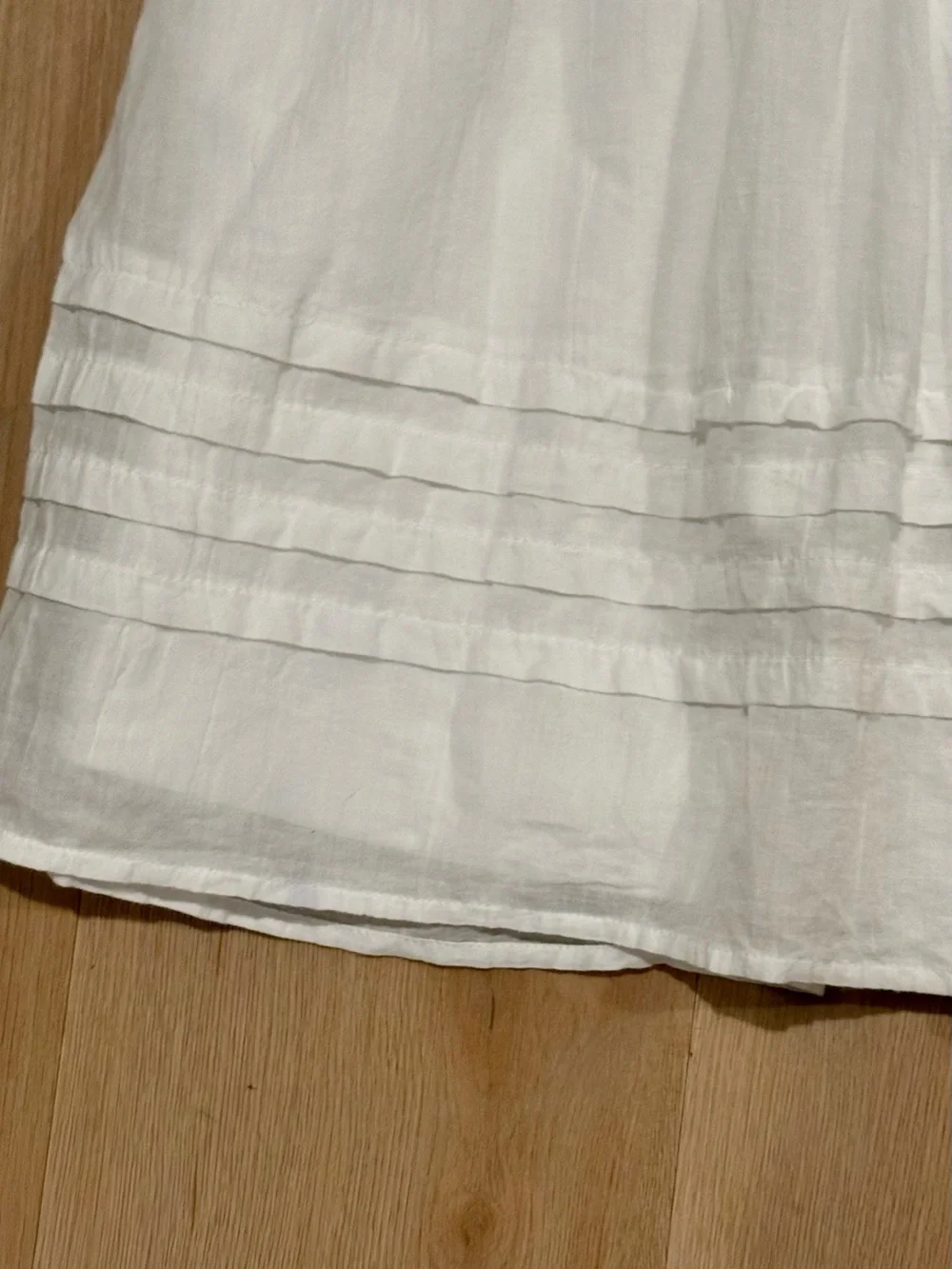 abercrombie kids Girls White Pintuck Puff Sleeve Mini Dress Size 13/14 XL
